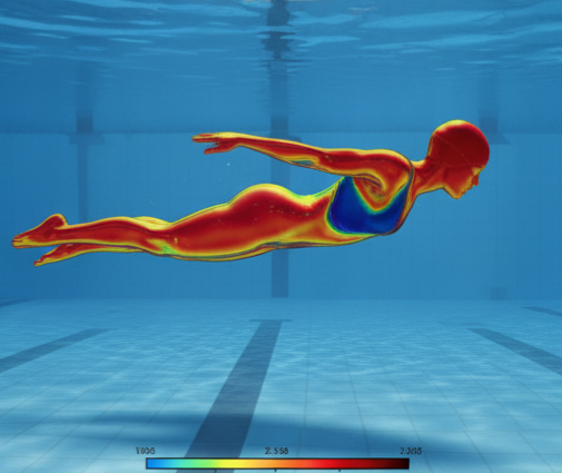 CFD Streamline Pattern Lateral View